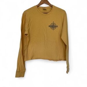 Port & Company Huntington Beach California 100% Cotton Yellow Long Sleeve Shirt